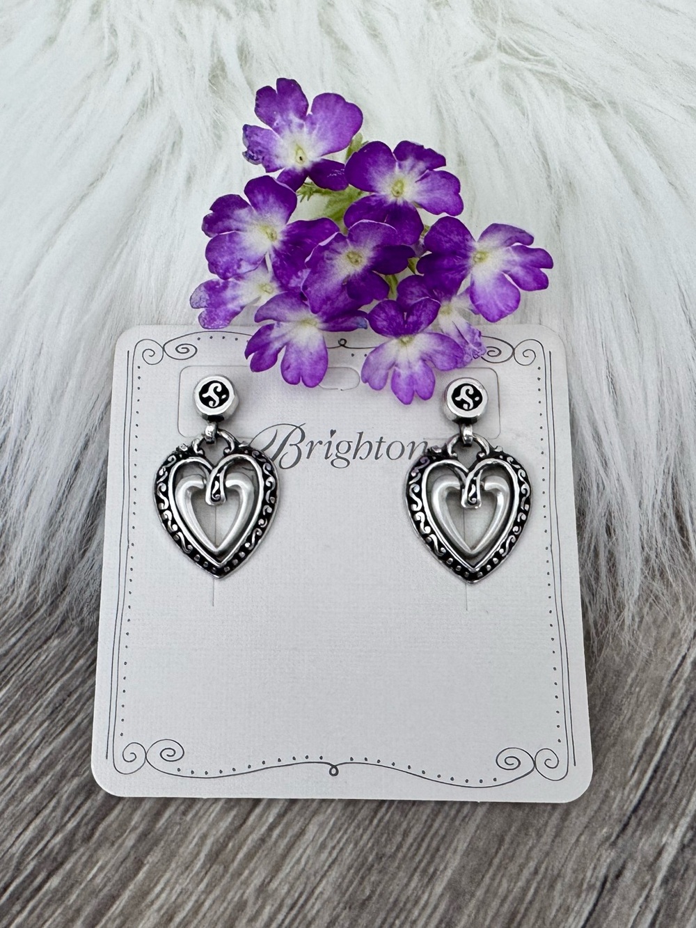💕 BRIGHTON Retired Ellington Double Heart Earrings